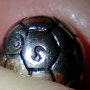 Tiny Vintage Solid Sterling Silver Sonia Jewels Soccer Ball Charm/Pendant